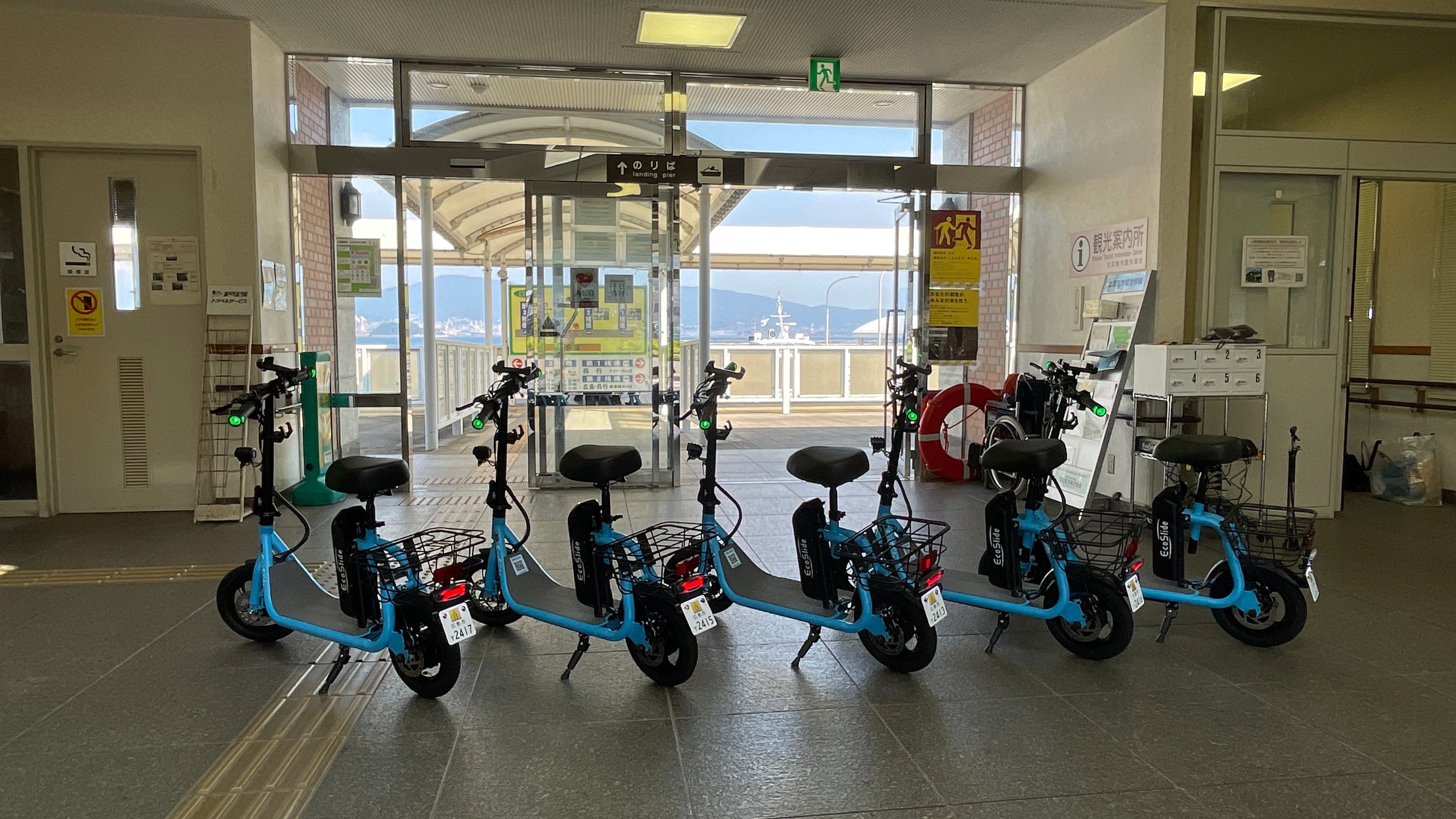 様々な候補の中から選ばれ、EasyKickが広島県江田島市での 　「観光用レンタル」実証事業のモビリティ」として稼働中。